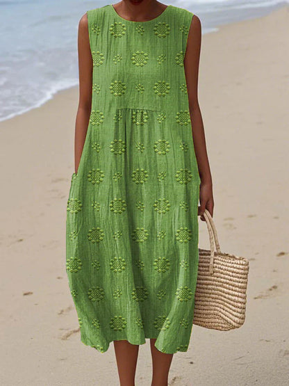 ELARA™ | SLEEVELESS MIDI DRESS