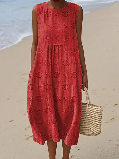 ELARA™ | SLEEVELESS MIDI DRESS